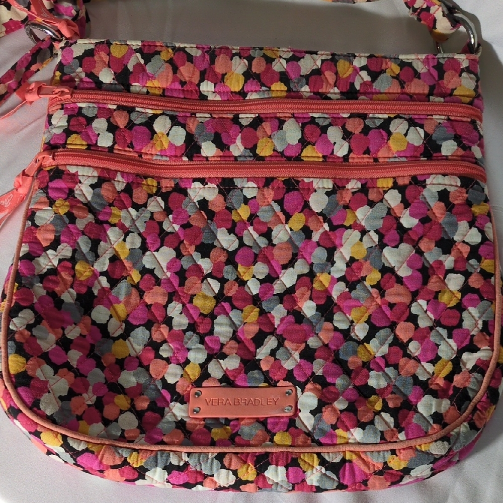 Vera Bradley Pink and Yellow Floral shoulder Bag